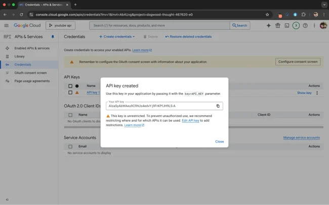 YouTube API Key Authentication: Security, Quotas & Protection That Actually Holds 2 YouTube API Key Authentication - 1