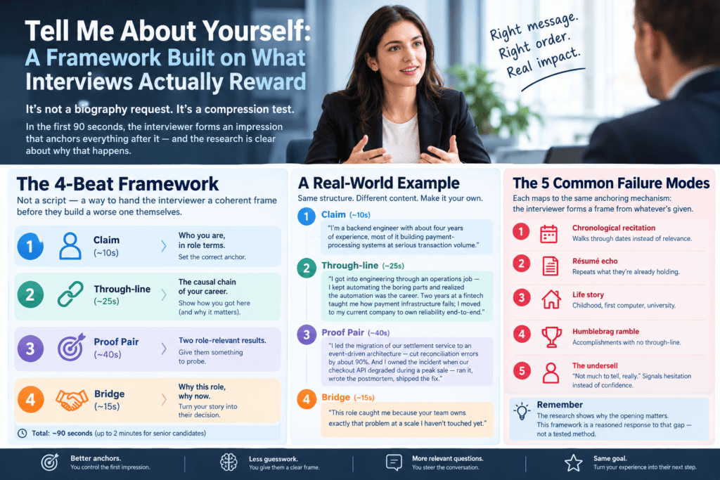 Tell Me About Yourself: The 4-Part Structure That Actually Scores 3 tell me about yourself - 2
