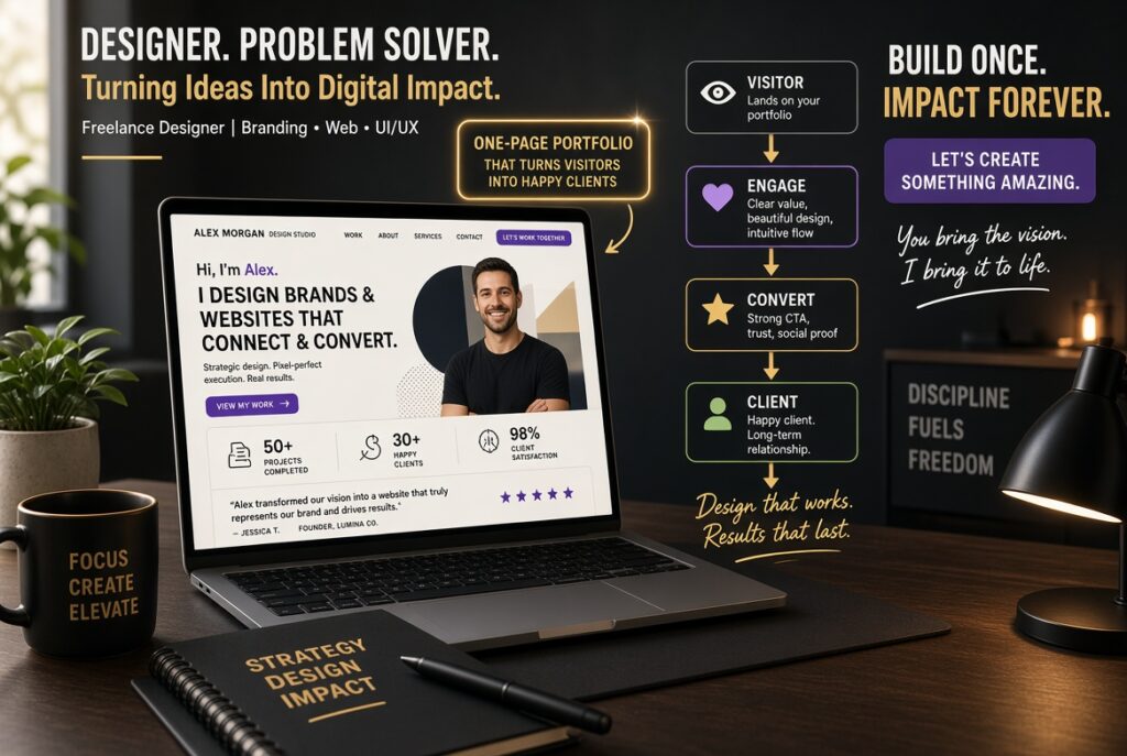 One-Page Portfolio Template That Converts Visitors Into Clients 2 one-page portfolio - 11