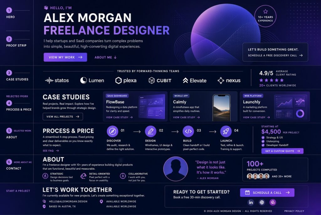 One-Page Portfolio Template That Converts Visitors Into Clients 3 one-page portfolio - 12